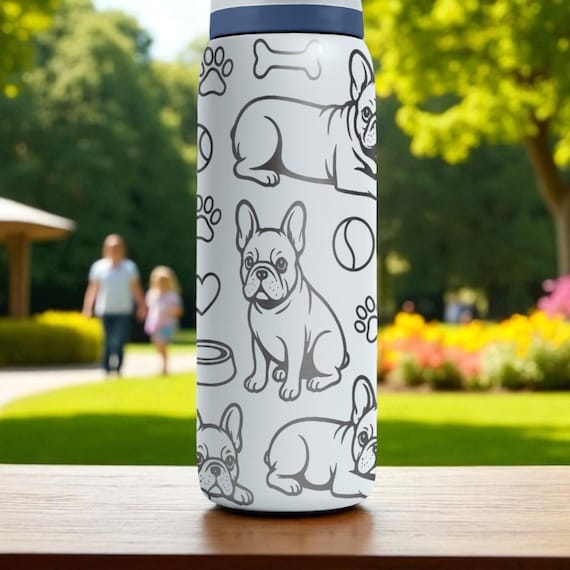 French Bulldog Engraved Owala Bottle – Cute Frenchie Gift With