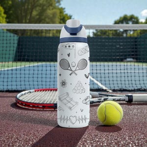 Tennis Engraved Owala Bottle – Tennis Player Gift – Coach Gift Stainless Steel Water Bottle 16oz 24oz 32oz 40oz ⸻ image 7