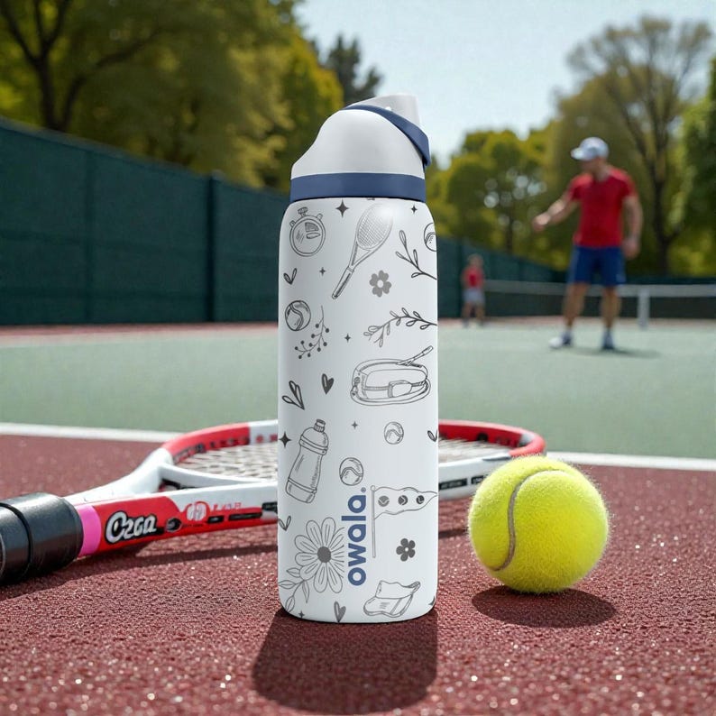 Tennis Engraved Owala Bottle – Tennis Player Gift – Coach Gift Stainless Steel Water Bottle 16oz 24oz 32oz 40oz ⸻ image 6
