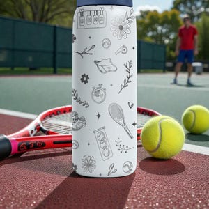 Tennis Engraved Owala Bottle – Tennis Player Gift – Coach Gift Stainless Steel Water Bottle 16oz 24oz 32oz 40oz ⸻ image 10