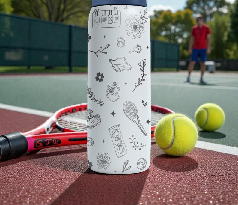 Tennis Engraved Owala Bottle – Tennis Player Gift – Coach Gift Stainless Steel Water Bottle 16oz 24oz 32oz 40oz ⸻ image 10