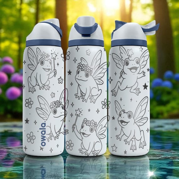 Owala Frog Fairy Tumbler – 16oz 24oz 32oz 40oz – Whimsical Winged