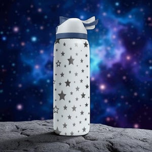Starry Night Owala Bottle – Engraved Stars Wrap Design – Celestial Stainless Steel Cup 16oz 24oz 32oz 40oz image 9