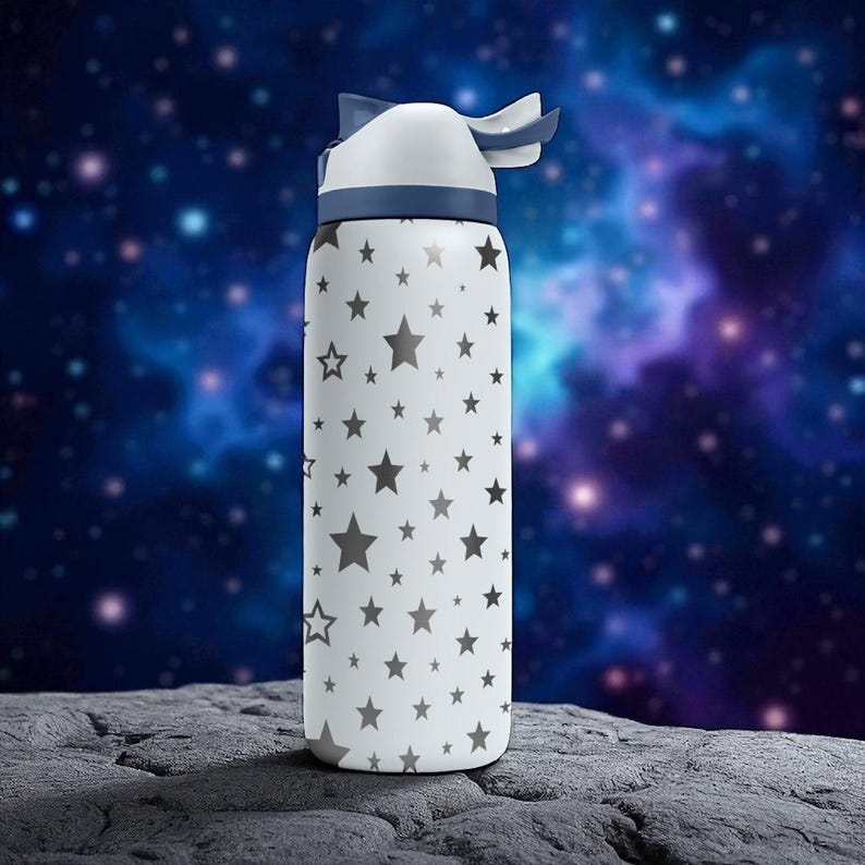 Starry Night Owala Bottle – Engraved Stars Wrap Design – Celestial Stainless Steel Cup 16oz 24oz 32oz 40oz image 9