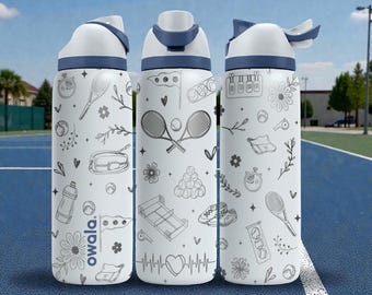 Tennis Engraved Owala Bottle – Tennis Player Gift – Coach Gift Stainless Steel Water Bottle 16oz 24oz 32oz 40oz  ⸻