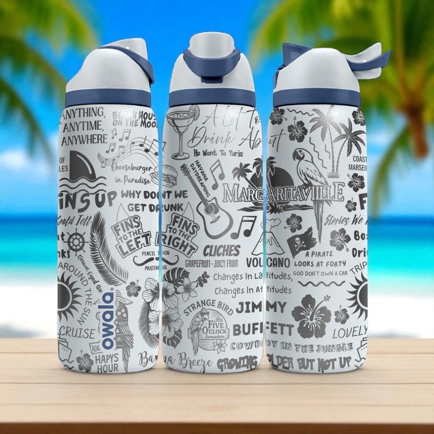 Margaritaville Owala Bottle – 16oz 24oz 32oz 40oz Engraved