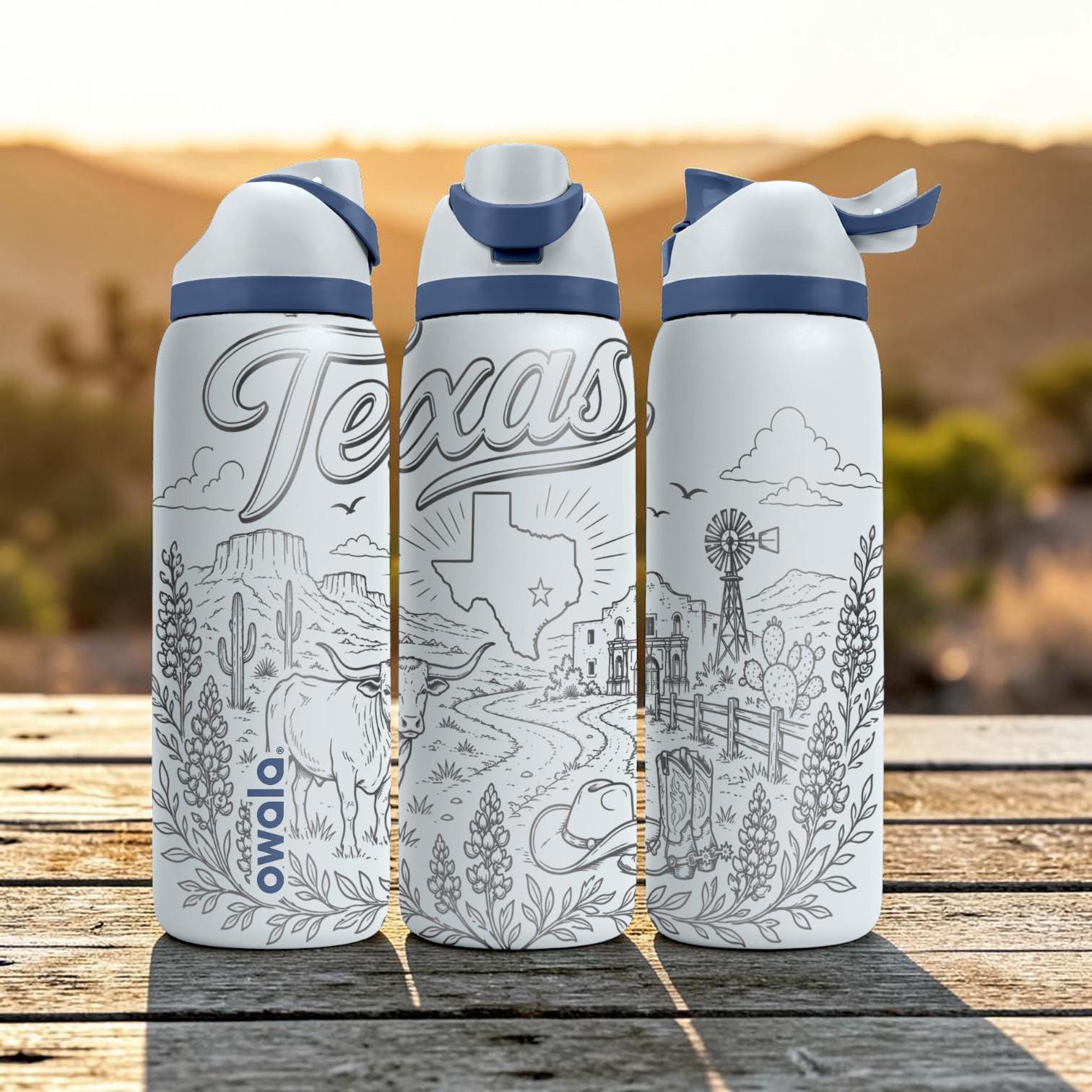 24 Oz Western Owala - Etsy