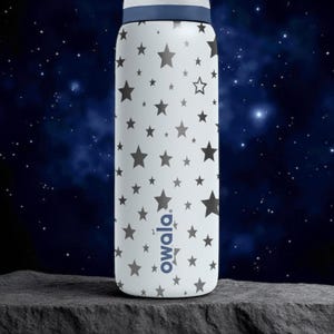 Starry Night Owala Bottle – Engraved Stars Wrap Design – Celestial Stainless Steel Cup 16oz 24oz 32oz 40oz image 6
