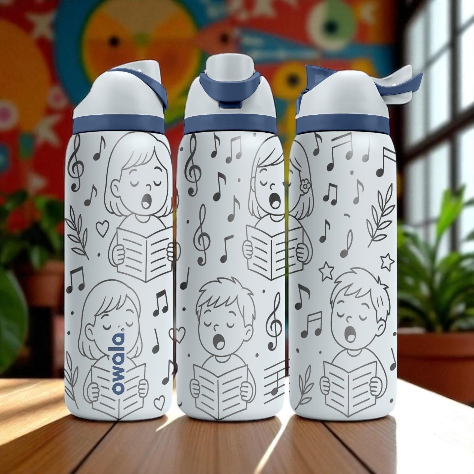 Choir Kids Owala Bottle – 16oz 24oz 32oz 40oz Engraved Music Cup