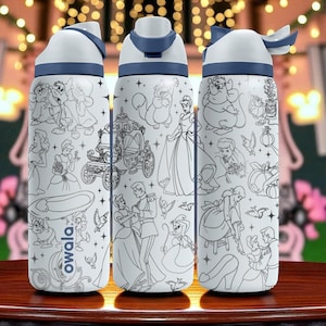 owala オワラ FreeSip ディズニープリンセス シンデレラ Owala Cinderella Disney Princess 24 oz FreeSip Blue Water