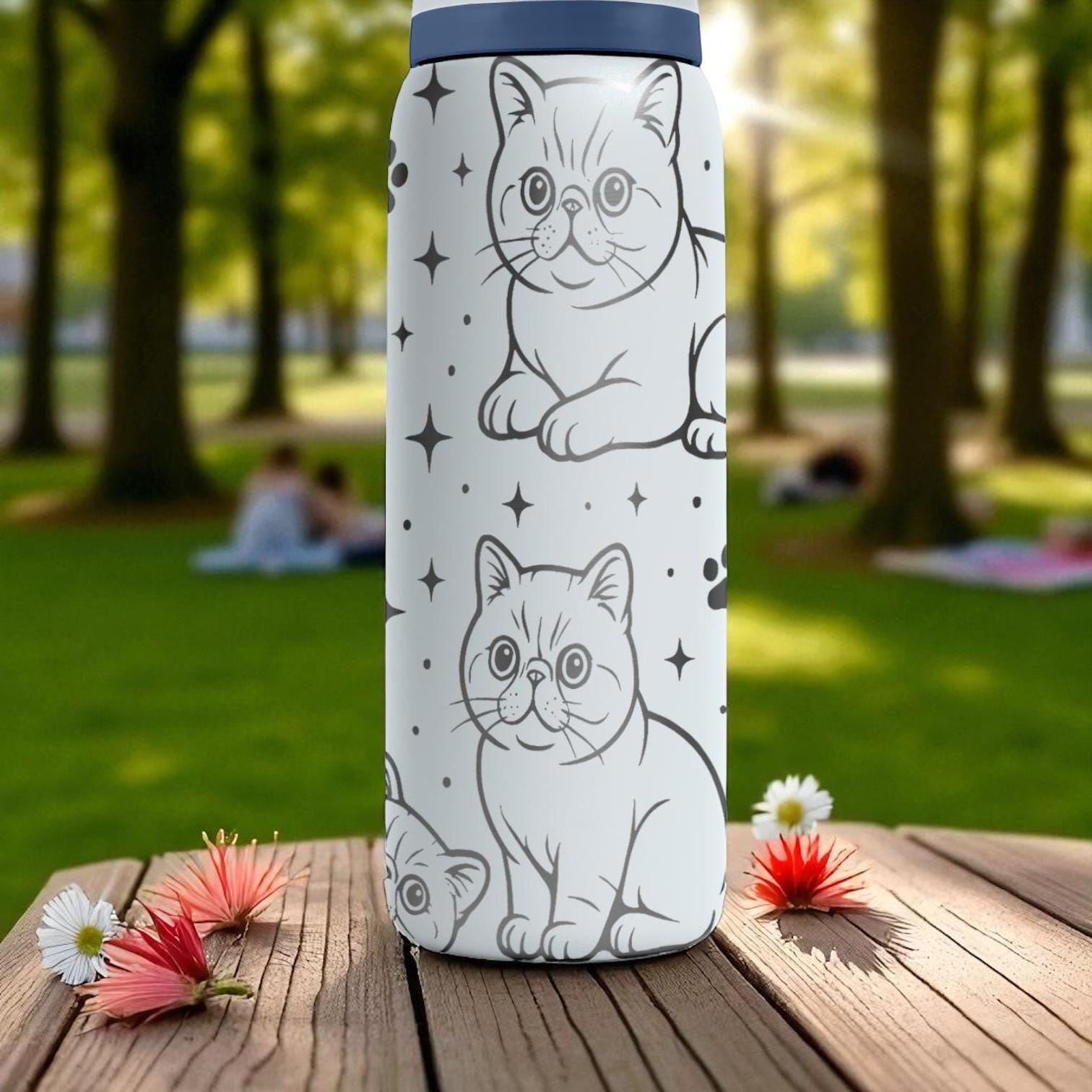 Engraved Exotic Shorthair Cat Owala Bottle – 16oz 24oz 32oz 40oz