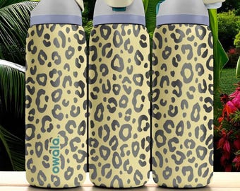 Leopard Engraved Owala Tumbler – 16oz 24oz 32oz 40oz Animal Print FreeSip Cup – Wild Gift for Her