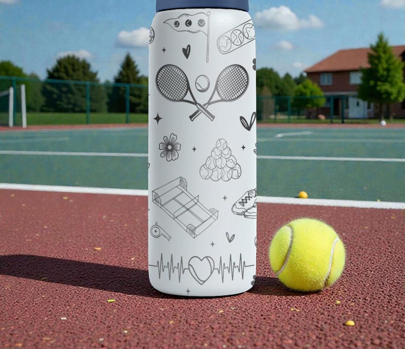 Tennis Engraved Owala Bottle – Tennis Player Gift – Coach Gift Stainless Steel Water Bottle 16oz 24oz 32oz 40oz ⸻ image 9