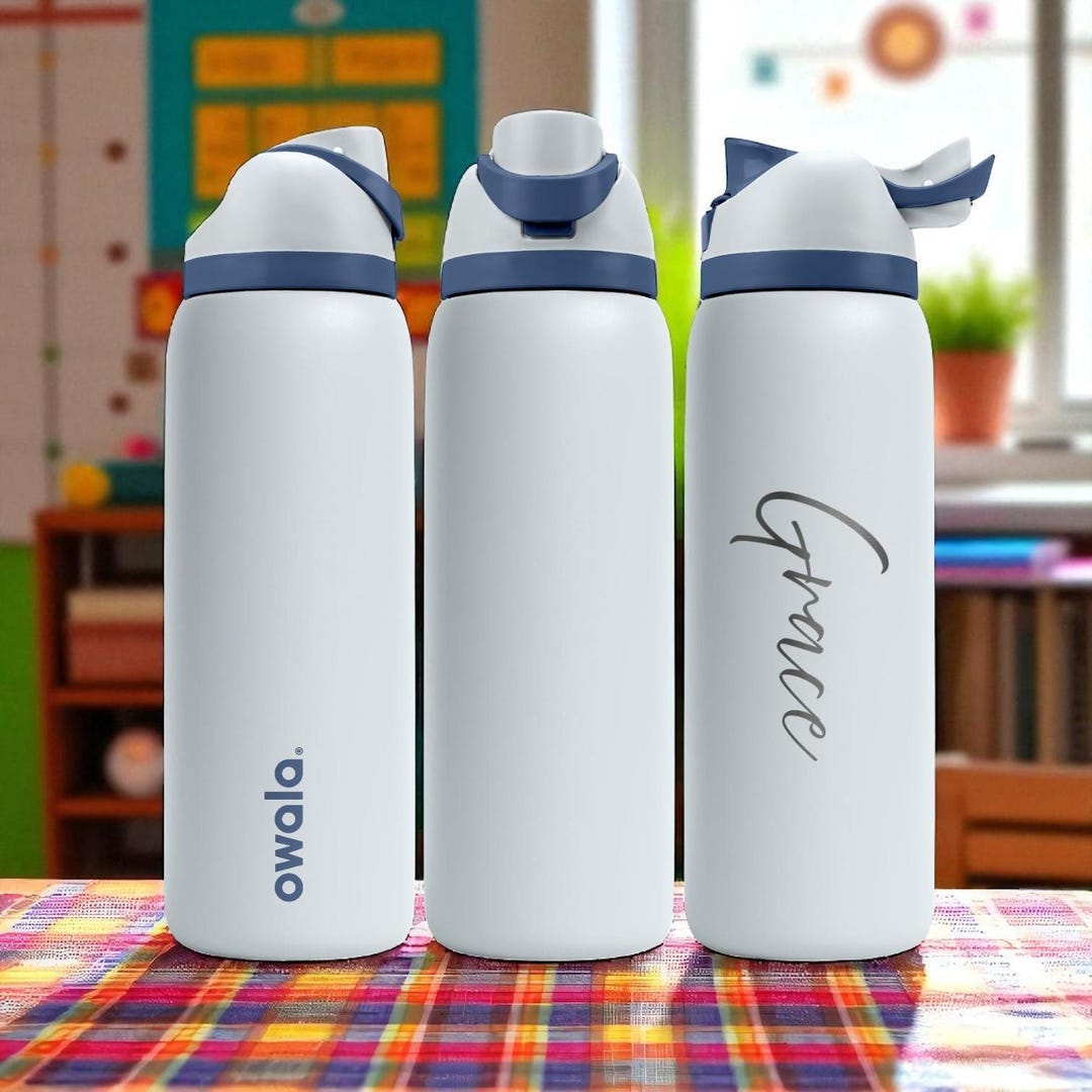 アメリカ限定 Owala 子ども用水筒 約475ml チェック柄 アメリカ限定