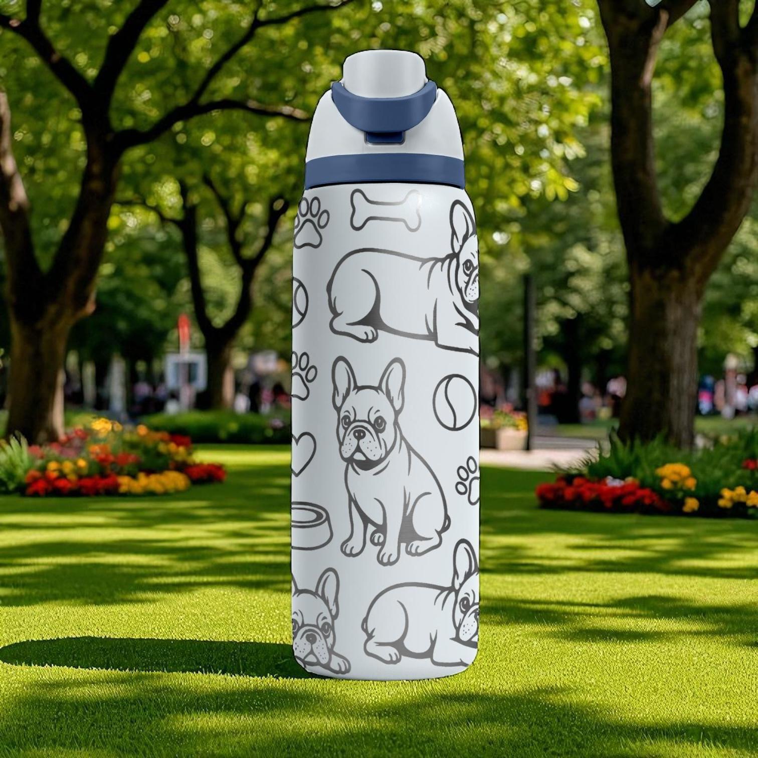 French Bulldog Engraved Owala Bottle – Cute Frenchie Gift With
