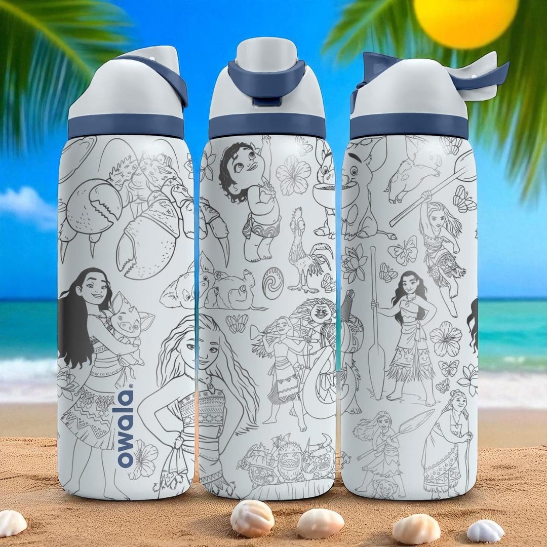 Engraved Island Adventure Tumbler – Owala Water Bottle With