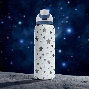 Starry Night Owala Bottle – Engraved Stars Wrap Design – Celestial Stainless Steel Cup 16oz 24oz 32oz 40oz image 8