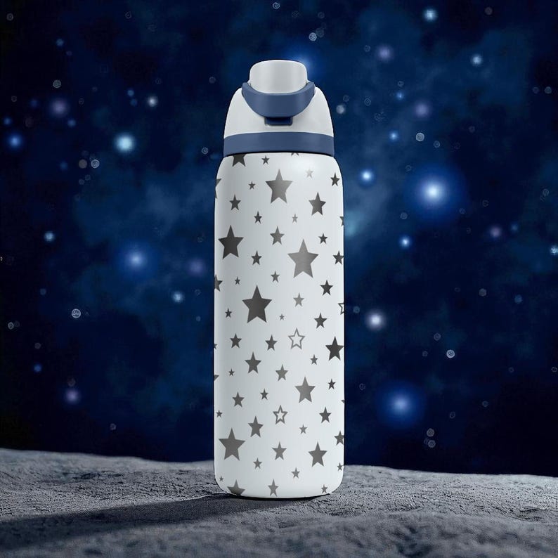 Starry Night Owala Bottle – Engraved Stars Wrap Design – Celestial Stainless Steel Cup 16oz 24oz 32oz 40oz image 8