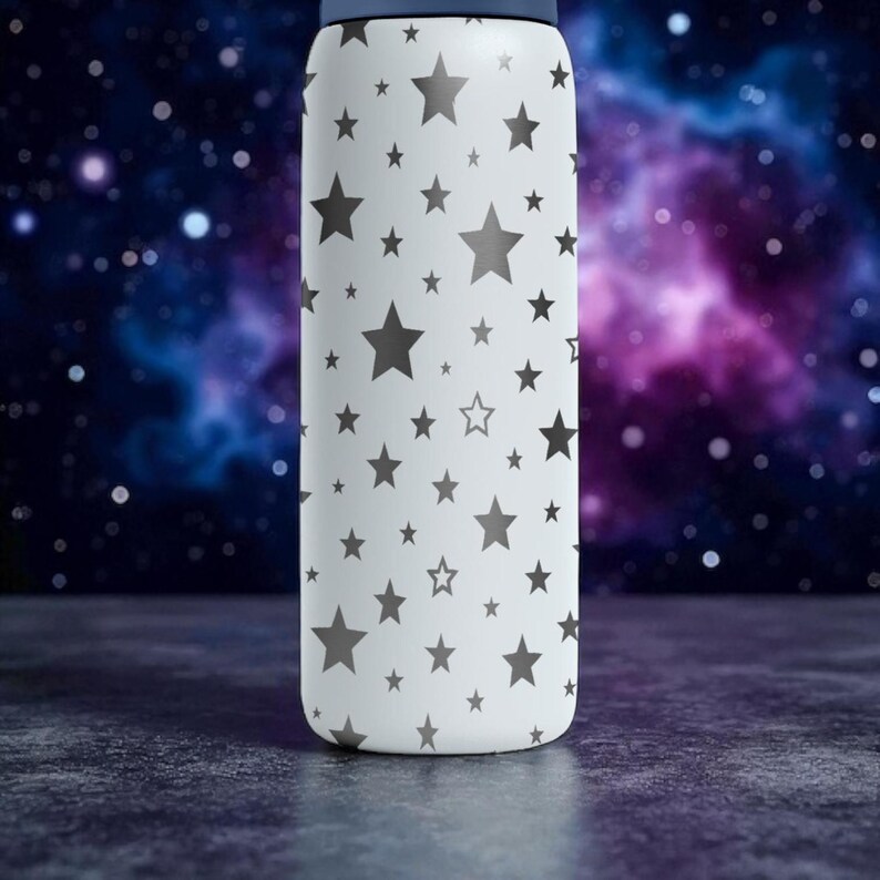 Starry Night Owala Bottle – Engraved Stars Wrap Design – Celestial Stainless Steel Cup 16oz 24oz 32oz 40oz image 10