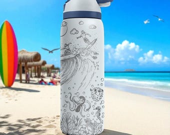 ハワイアンサーフボルケーノ刻印入りオワラタンブラー – 16オンス、24