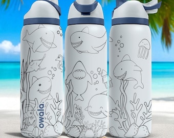 Shark Engraved 32oz Owala Water Bottle - Etsy 日本