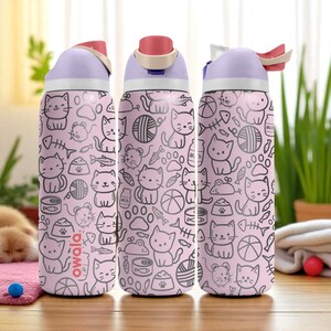 HK Owala 32oz Pink Water Bottle, Sanrio Inspired Hello Kitty