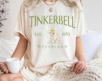 Vintage Disney Tinker Bell Est 1995 Comfort Colors Shirt, Tinkerbell 1953 Neverland Sweatshirt, Disney Vacation Tee, Disney Princess Shirt