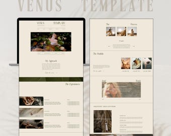 Venus Photography Showit Website Template | Modern Portfolio Web Design Template