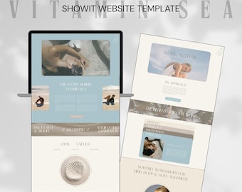 Showit Website Template for Wellness Coach: Holistic, Modern, Luxury Design