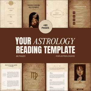Birth Chart Reading eBook Template for Astrologers | Astrology Reading | Astrology | Ebook Canva Template | Astrology Cheat Sheet