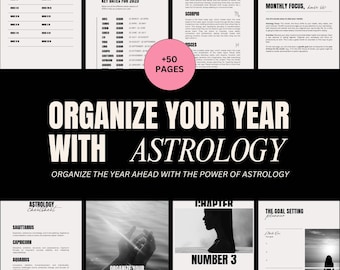 Planificador astrológico 2025 / Diario de brujas, establecimiento de metas (PDF)