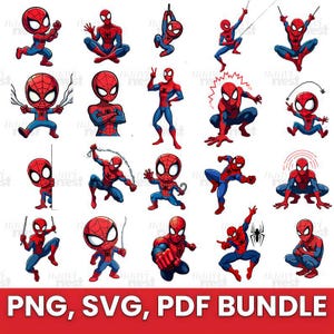 Spiderman Svg Bundle, Spiderman Png Bundle, Spiderman Clipart, Spiderman Silhouette,  Spiderman Png Bundle for sublimation, instant download