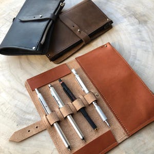 Astuccio in pelle con scomparti per penne SERENA - astuccio - astuccio - astuccio per penne