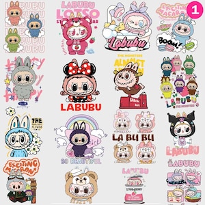 Labubu PNG Clipart, Labubu Design PNG Bundle Vol 1, Kawaii Cute Digital Stickers, cute labubu png,  labubu figures Art, labubu download