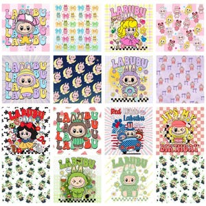 Cute Labubu PNG, Labubu Design PNG Bundle Vol 1, Kawaii Cute Digital Stickers, labubu figure ArT, labubu download, Labubu PNG Clipart