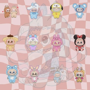 Cute Labubu PNG, Labubu PNG, Vector Digital Files for Cricut, Laser Cut Labubu PNG, T-shirt Sublimation, Labubu Character Pack