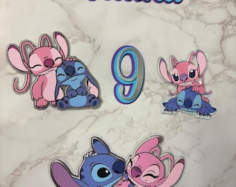 Personalized Hawaiian Alien Cake Topper with Name and Age | 5 Designs | Kids' Party