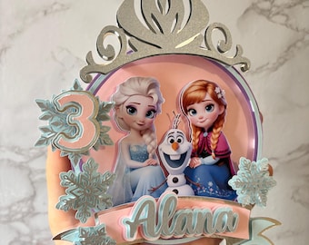 Ice Princess Cake Topper | Ice Castle Birthday Cake Topper | Personalized Party Decoration