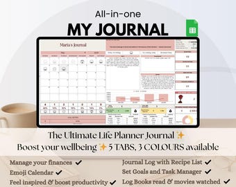 Digital Life Planner Journal: ADHD, Finance on Google Sheets
