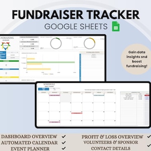 Fundraiser Tracker Spreadsheet: Charity Donation Log on Google Sheets