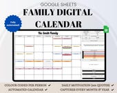 Smart Family Calendar Spreadsheet: Daily Schedule Template on Google Sheets