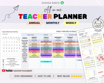 2027 Academic Planner, Digital Teacher Planner Printable, Homeschool Planner, Academic Diary