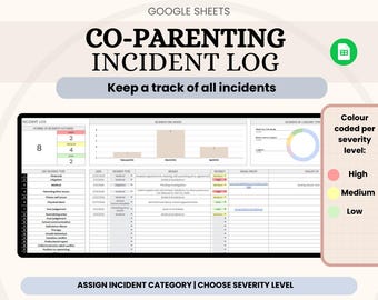Co-parenting Incident Report Template: Court-ready Documentation Bundle