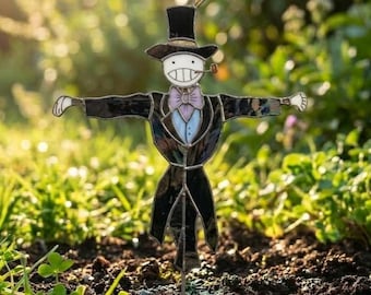 Turnip Head Plant Stake, Ho.wls M.ov.ing Ca.stl.e Garden Decor, Whimsical Outdoor Suncatcher, Anime Garden Gift