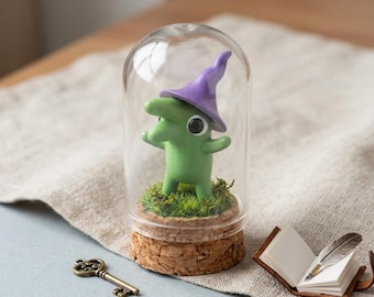 Glep Glass Dome |Smiling Friend Desk Decor | Adult Comedy Cartoon Figurine | Collectible Gift