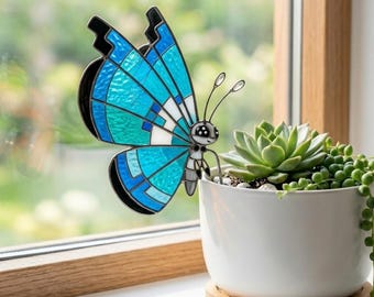 Vivillon Planter Stake | Monarch Butterfly Garden Ornament| PKM Garden Decor| Plant Lover Gift| Cottagecore Outdoor Flower Pot Decor