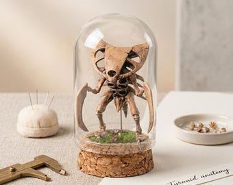 Kabutop Skeletal frame in Glass Dome |PKM Desk Decor | Ancient Fossil Model Figurine | Collectible Gift