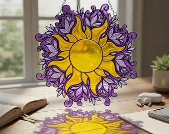 Sundrop Flower Resin Suncatcher| Fanmade Disney Tangled Inspired Window Hanging|Rapunzel Sun Decor Magical Kingdom Wall Art