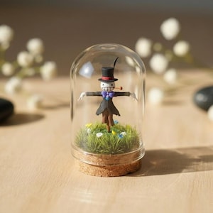 Turnip Head, Miniature Diorama Howl's Moving Castle, Ghibli Studio Fan Art, Terrarium Desk Decor, Anime Gift Unique Collectible
