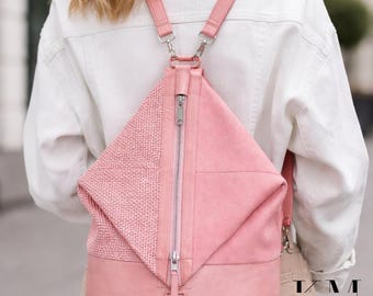 Convertible Backpack Bag.Convertible Backpack Bag – DIY Sewing Pattern.DIY Convertible Backpack – Leather & Neoprene Sewing Pattern.